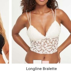 White long style bralette
